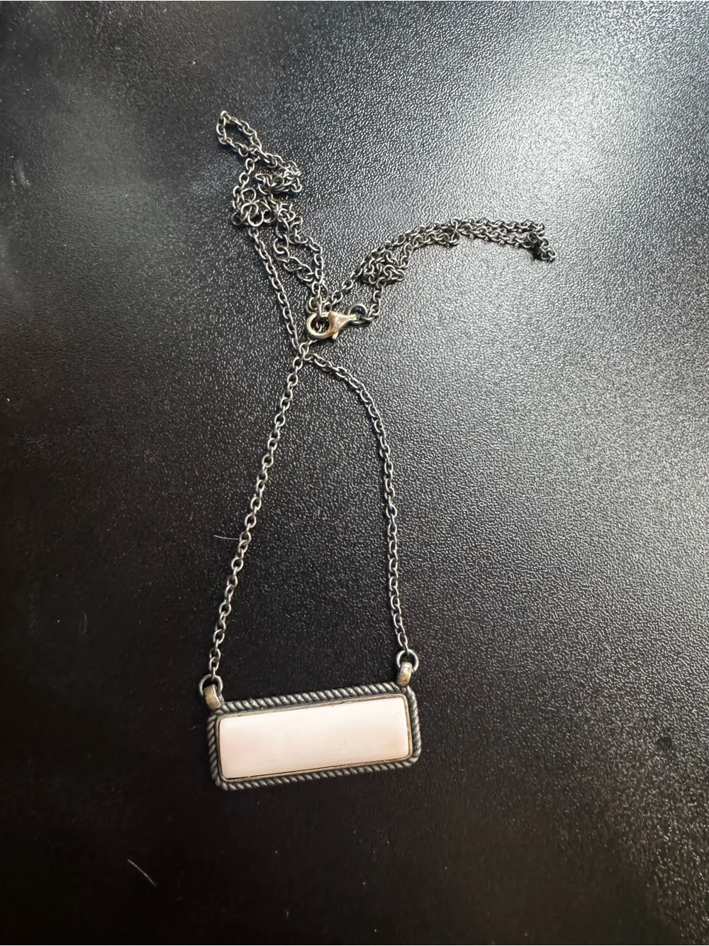 Pink Conch Bar Necklace